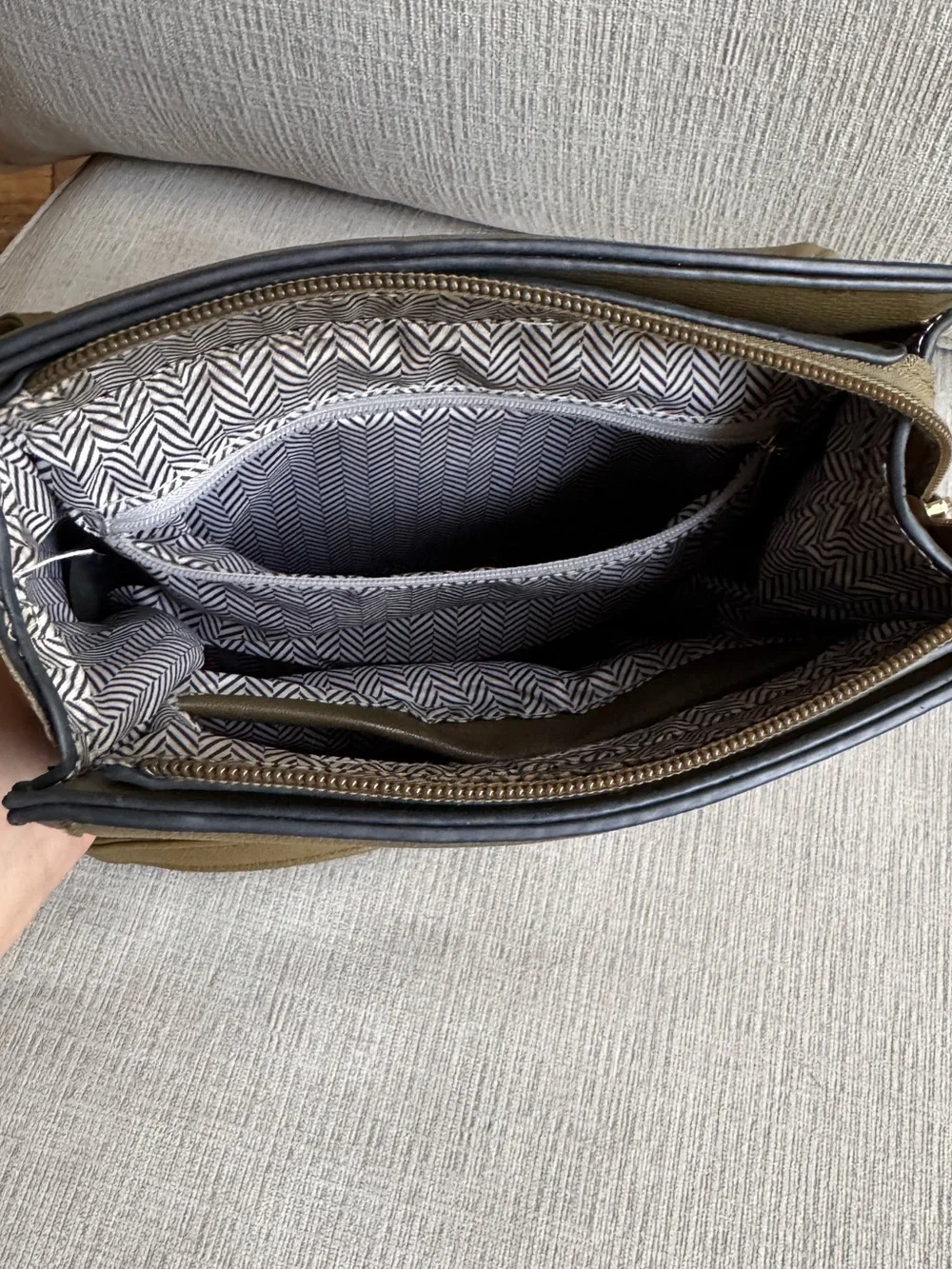 Olive Green Faux Leather Mini Backpack Crossbody Bag